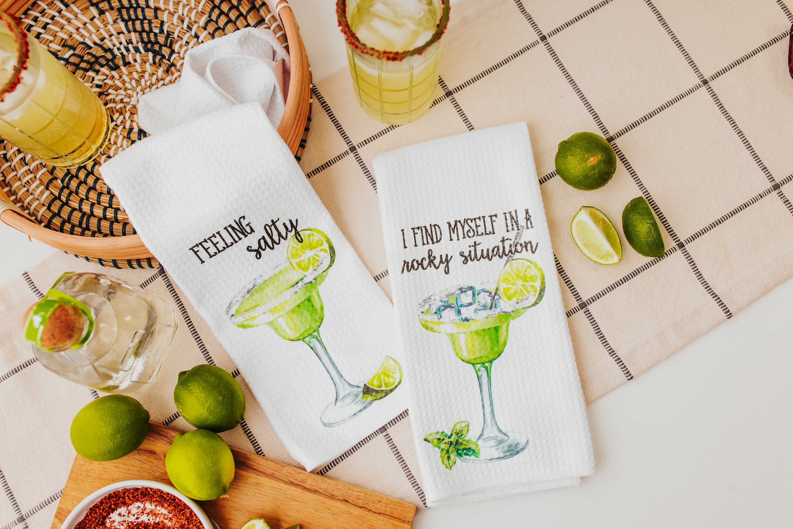 Margaritas - Tea Towel- Funny Kitchen Towel Gift · Ranch Junkie Mercantile  LLC