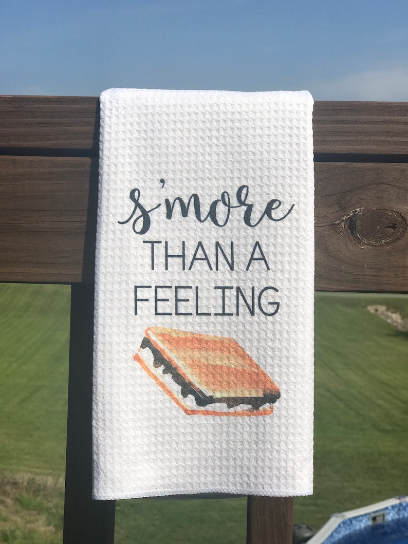 Camper Kitchen Towel Camping Gift Camp Kitchen RV Decor Vintage Trailer Camper Decor Motor Home Decor Towels Retirement Gift S'more Than Feeling