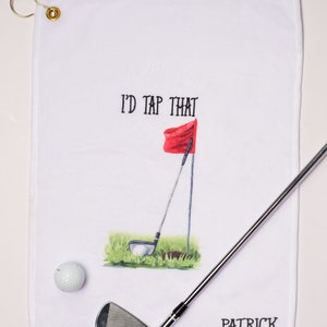 Personalized Golf Towel, Gift for Husband, Custom Gift for Golfing