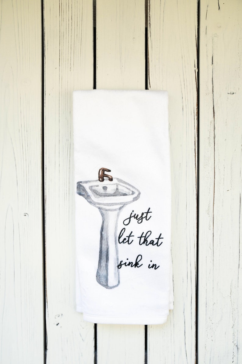 Funny Bathroom Towel Guest Towel Guest Bathroom Funny Etsy
