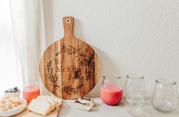 Dryfish Wooden Cheese Board Set – 4-Piece Jigsaw Cut Acacia Wood Charcuterie Boards | Large Serving Platter, Housewarming Gift-844165