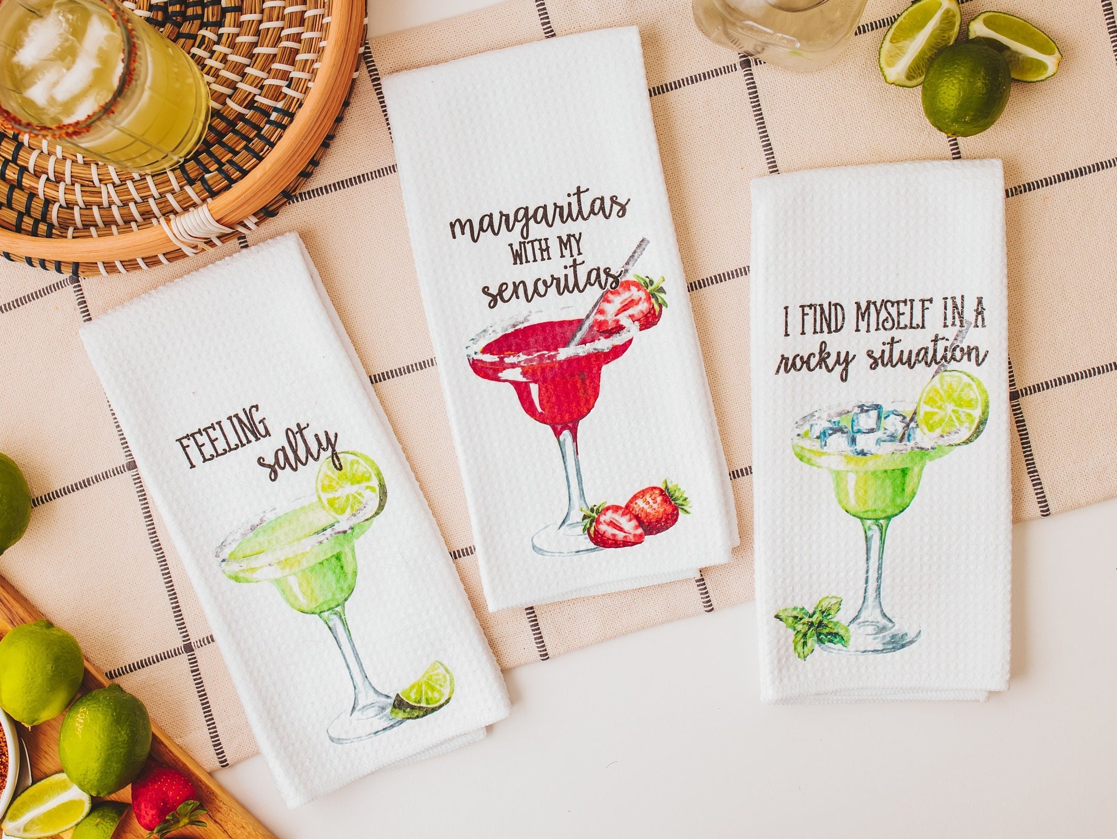 Margaritas - Tea Towel- Funny Kitchen Towel Gift · Ranch Junkie Mercantile  LLC
