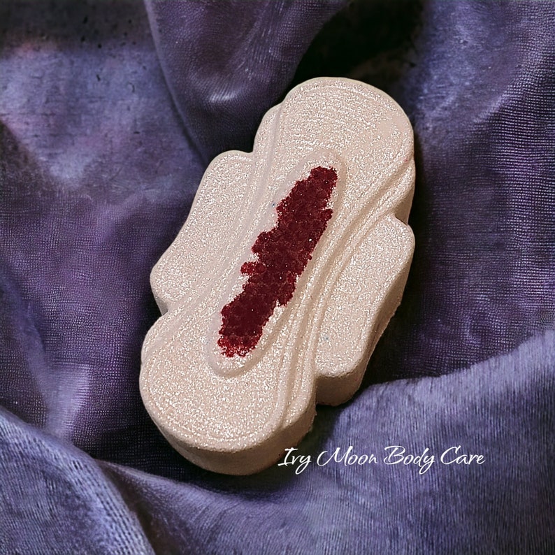 Bloody Tampon, blood bath, bloody bath, Tampon Bath Bomb, pad bath bomb image 4