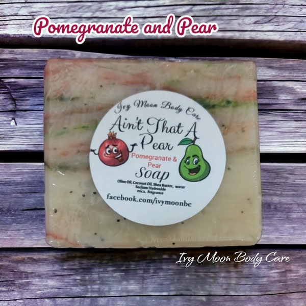 Pomegranate and Pear Handcrafted Soap