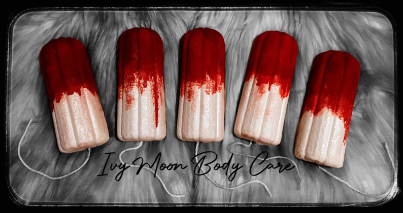 Bloody Tampon, blood bath, bloody bath, Tampon Bath Bomb, pad bath bomb image 3