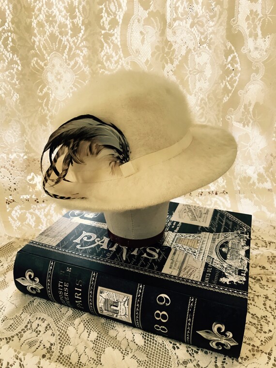 Kangol White Furgora Hat, Winter Hat, Kangol UK Ha