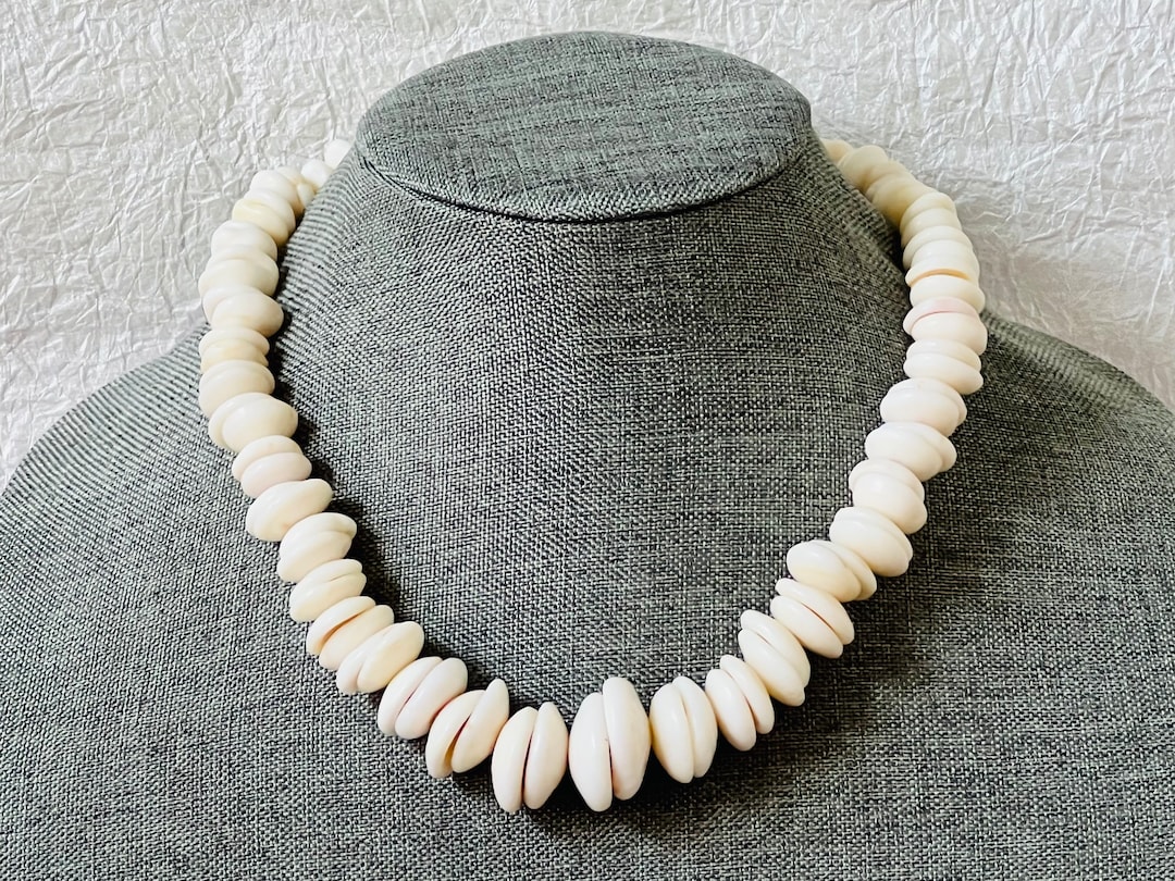 White Hawaiian 14~20" Chipped Puka Sea Shell Necklace Surfer - Foto 9