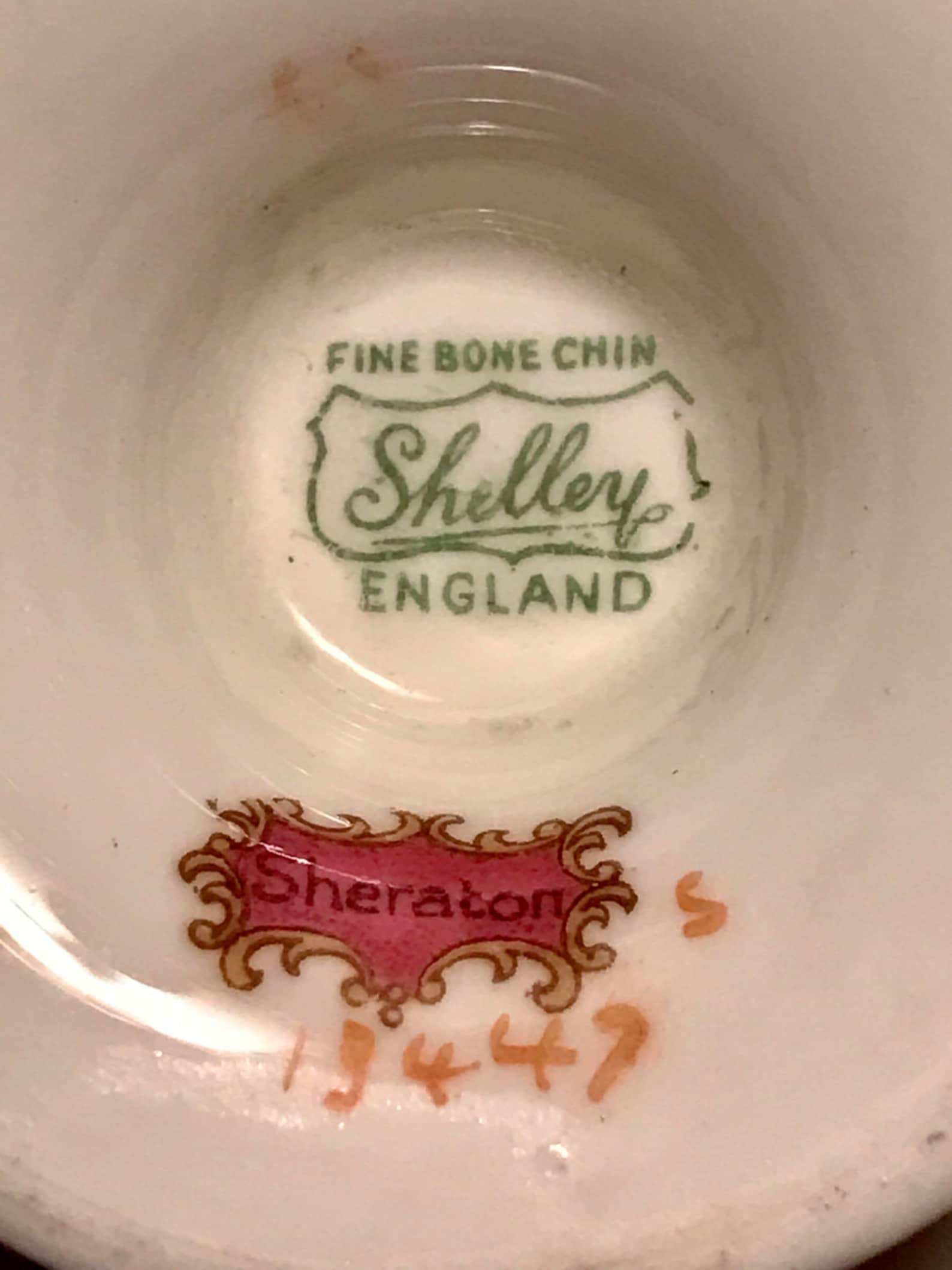 Shelley Fine Bone China Gold Footed Tea Cup and Saucer Etsy