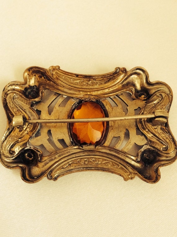 Vintage Art Nouveau Edwardian Era Sash Brooch - image 5