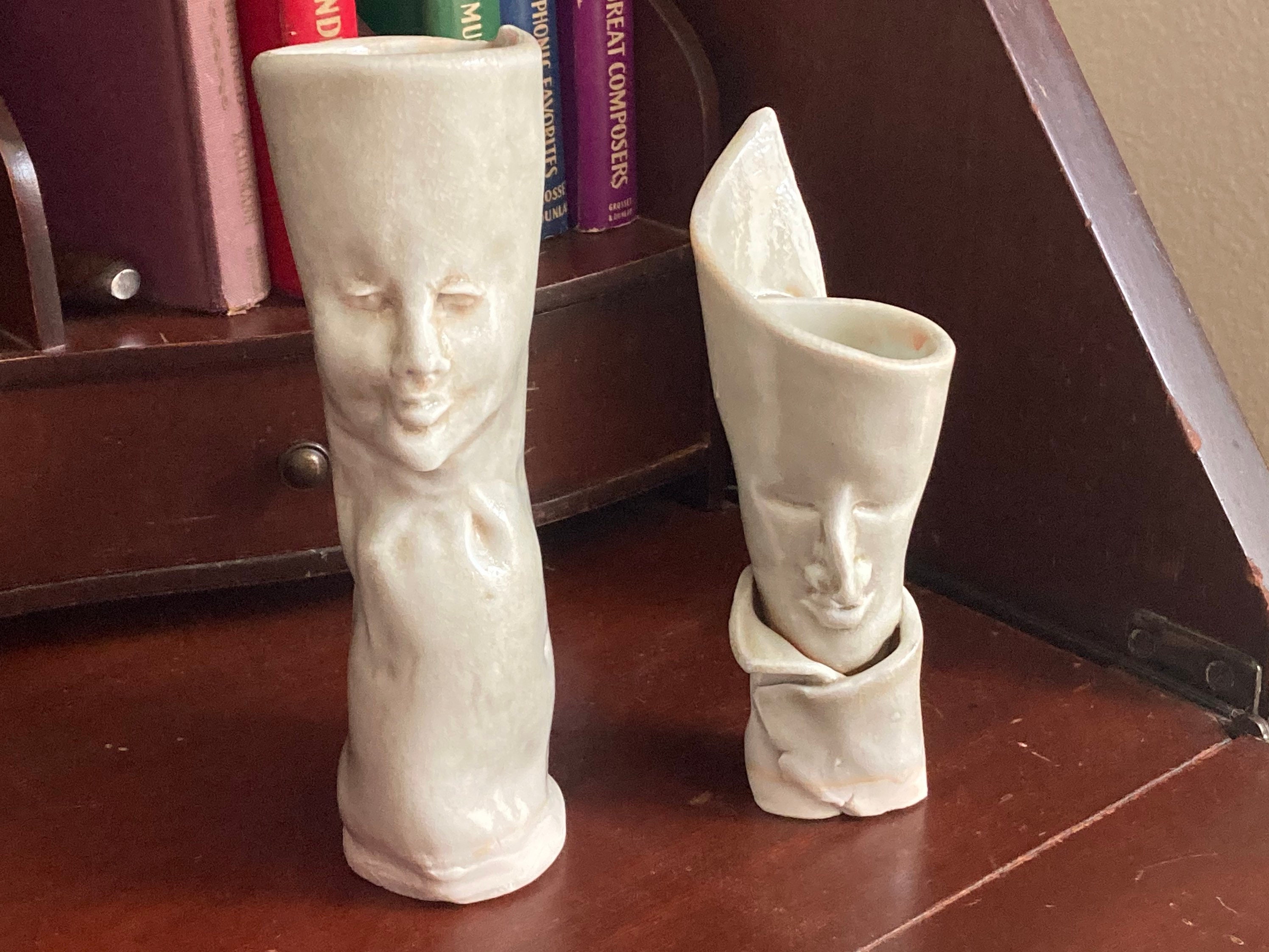 Ceramic Face Vases Modern Artisan Crafted Human Face Vases Etsy