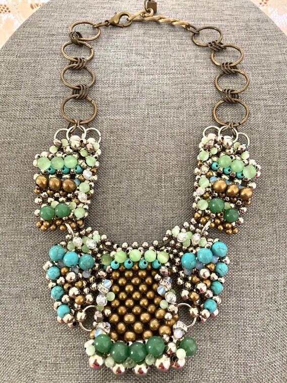 Anthropologie turquoise necklace deals
