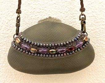 Vintage Maya Evangelista Beaded Resin Evening Bag