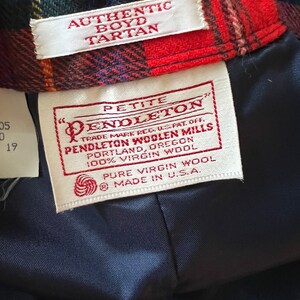 Vintage Pendleton Wool Plaid Skirt, Boyd Tartan Plaid, Petite Size 10 image 4