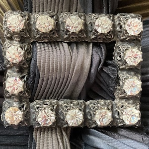 Vintage Art Deco Lidz Bros NY Rhinestone Jeweled Buckle - As is Condition