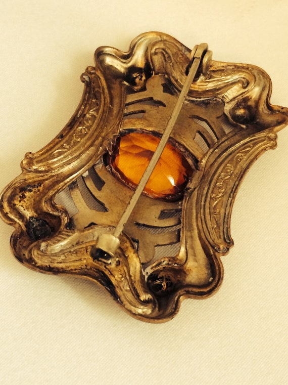 Vintage Art Nouveau Edwardian Era Sash Brooch - image 4