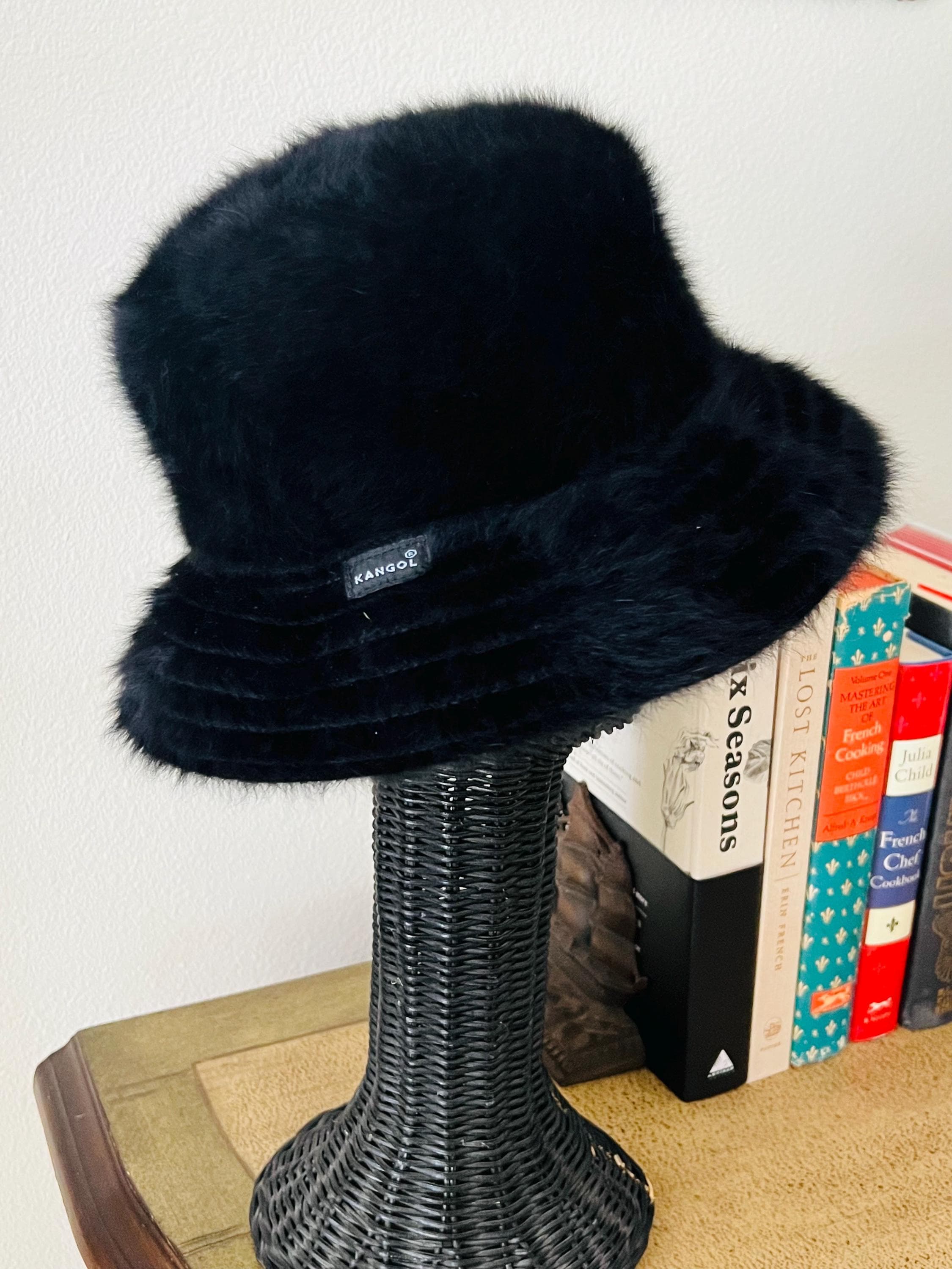 Furgora Bucket Black Fluffy Kangol Bucket Hat Faux Fur Bucket II