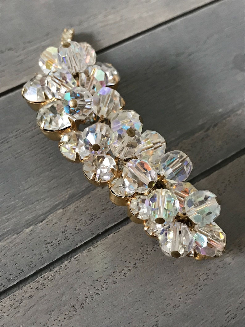 Sparkling Crystal and Rhinestone Grape Cluster Brooch