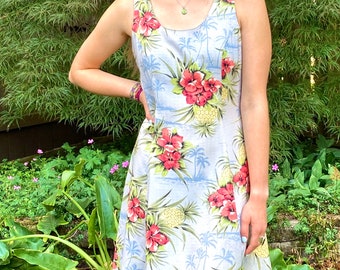 Tommy Bahama Tropical Silk Sun Dress, Hawaiian Print Sleeveless Dress, Women’s Size 4