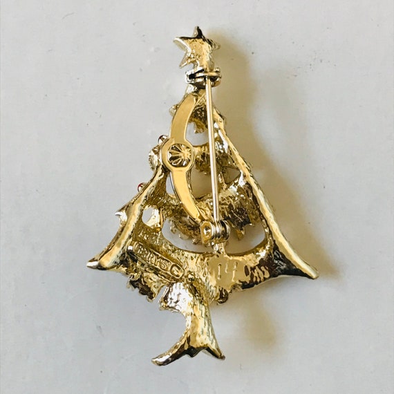 Vintage Gerry’s Gold Christmas Tree Brooch, Colle… - image 4