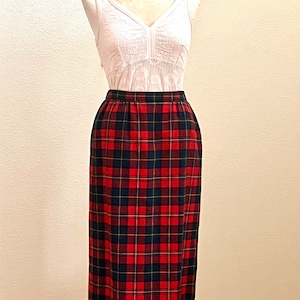 Vintage Pendleton Wool Plaid Skirt, Boyd Tartan Plaid, Petite Size 10 image 1