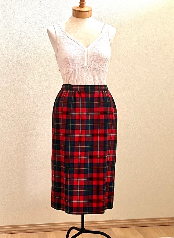 Vintage Pendleton Wool Plaid Skirt, Boyd Tartan P… - image 1