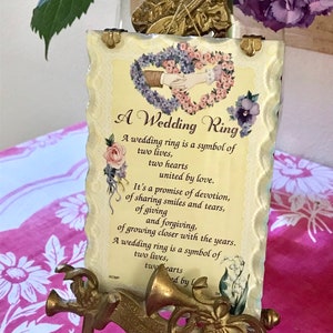 Wedding Poem &quot;A Wedding Ring&quot;, All Glass Frame