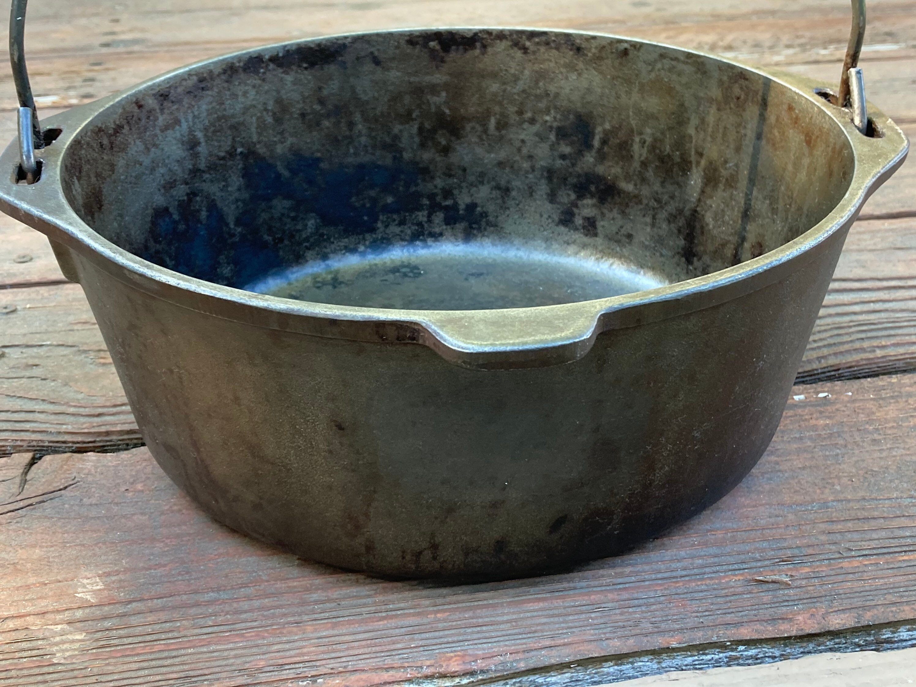 Vintage Cast Iron Dutch Oven With Handle Made in USA Cast Etsy UK