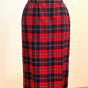 Vintage Pendleton Wool Plaid Skirt, Boyd Tartan Plaid, Petite Size 10 image 2