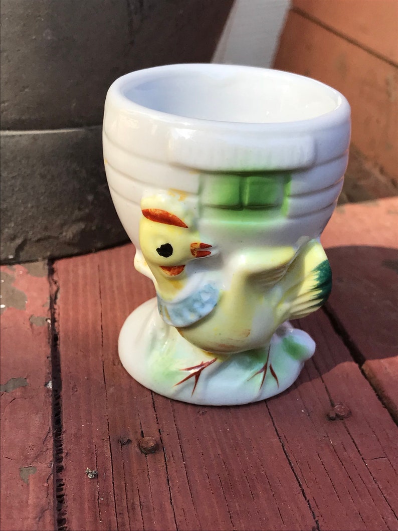 Vintage Egg Cup Chicken and Egg Cup Made in Japan Etsy