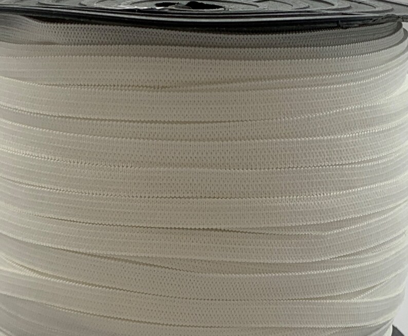14 White Latex free elastic 150 yards