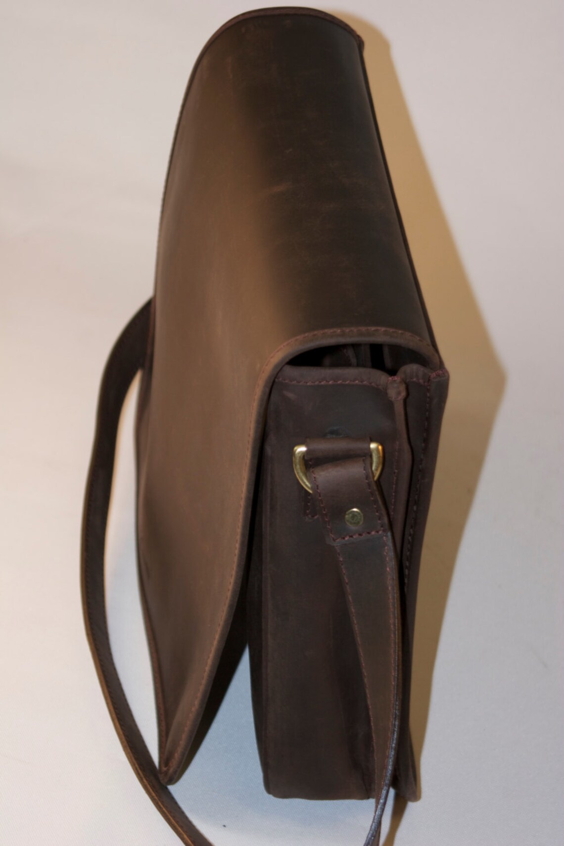 Messenger Bag Made From High Quality Leather Can Hold 15 Etsy