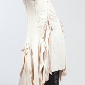 Cream Victorian Steampunk Flamenco Skirt image 2