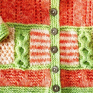 Vest baby-kind breipatroon 41-66 cm 8-laags structuur meerdere kleuren