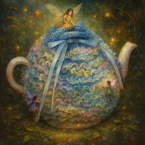 Tea Cosy Knitting Betoverd patroon Sprankelend oogje kant/ambachtelijk nylon lint of garen
