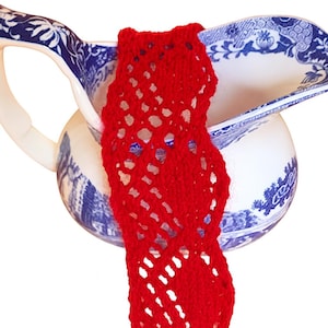 Rina Lace Edging Machine Knitting Pattern Scarlet Diamonds