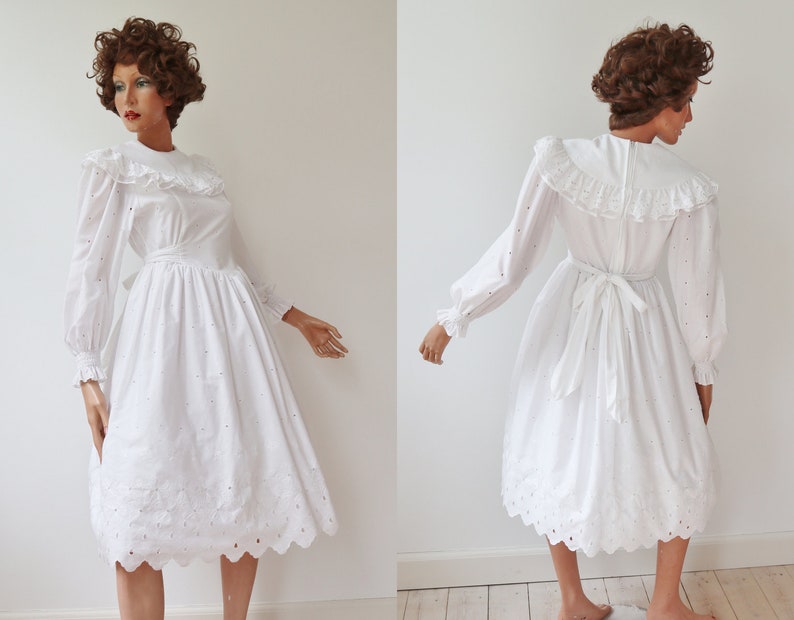 next white broderie anglaise dress