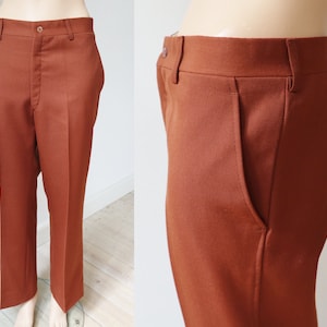 Pantalón Bell Buttom Marrón Oxidado 70s // Muy Joven // Talla M
