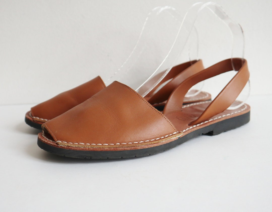 tan leather sandals