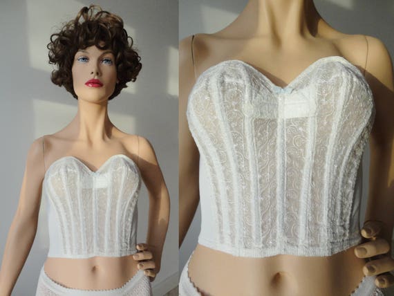 White 50s Lingerie Corset Top // Ameda
