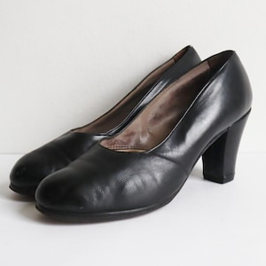 Cool Black 40s Leather Shoes // Oscario // Size 39,5