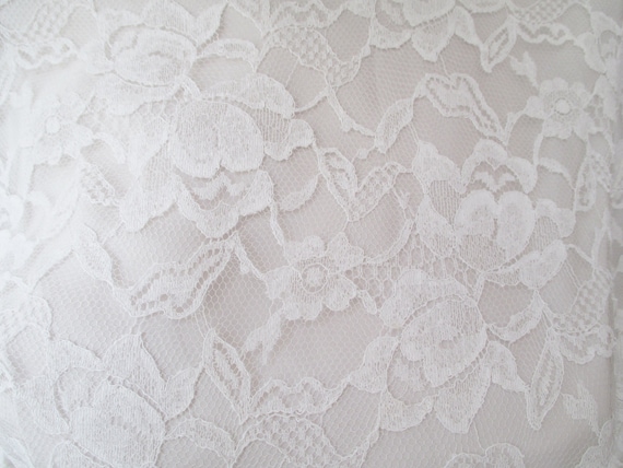Very Beautiful White 50s 60s Vintage Lace Dress /… - image 7