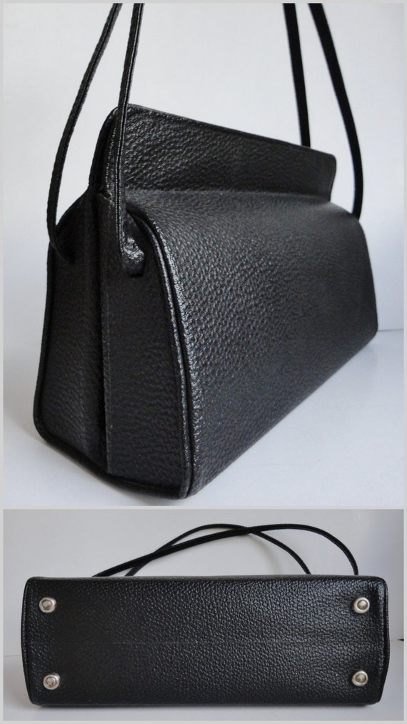 Black 40s/50s Vintage Handbag - image 2