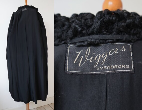 Gorgeous 40s Black Wool Coat // Persian Lamb Coll… - image 9