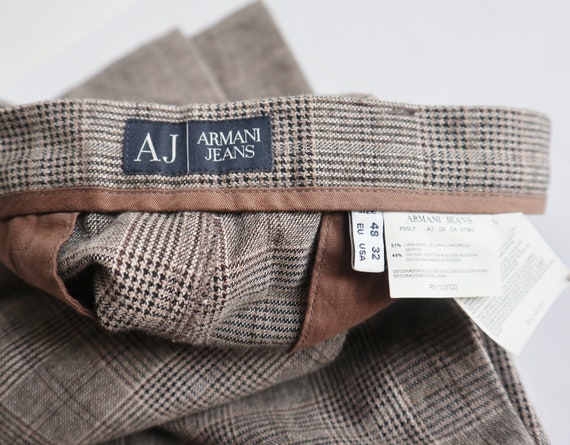 90s Brown/Beige Giorgio Armani Mens Vintage Pants… - image 9