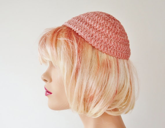 Pink Silver Hat // One Size Headpiece - image 6