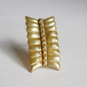 20s Vtg. Dress Clip // Golden Art Deco Dress Clip
