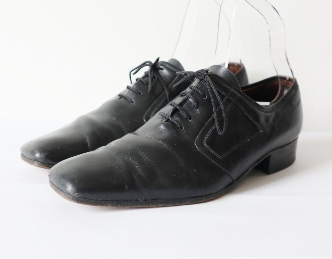 Black 60s Mens Lace up Shoes With Squre Front // Mustang // Size