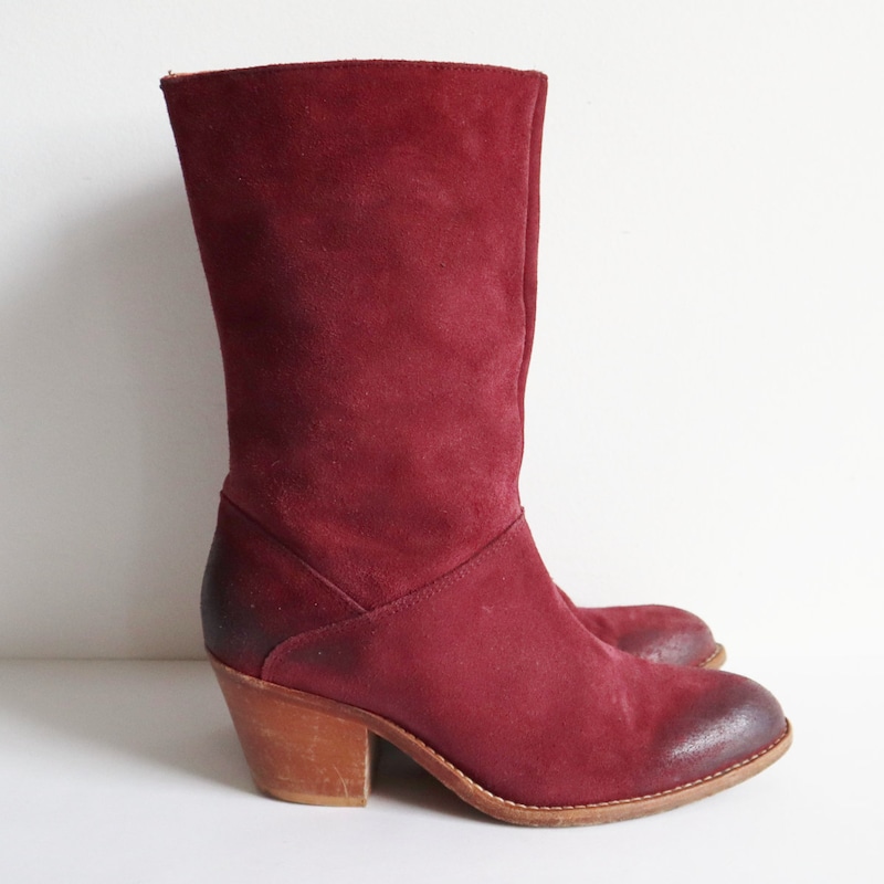 burgundy rain boots