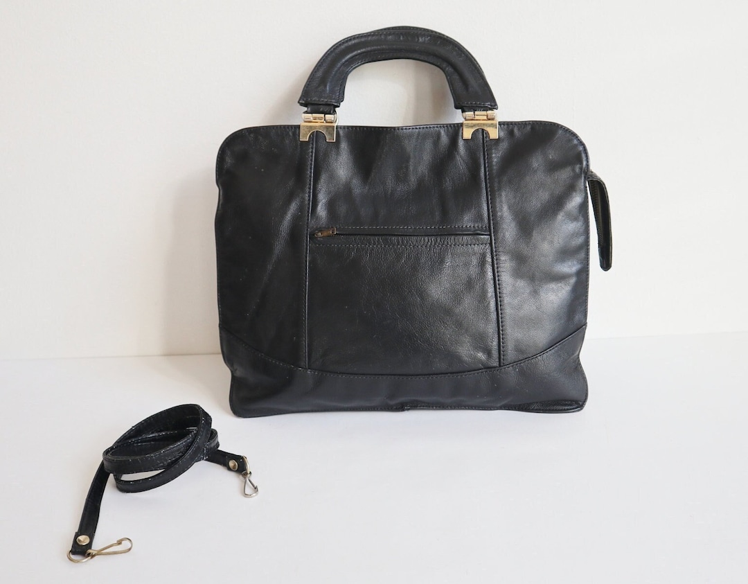 Black Top Handle/shoulder/crossbody Bag // Golden Crown Co. // Etsy