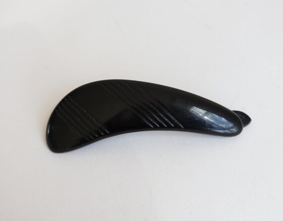 Black 70s Hair Clip